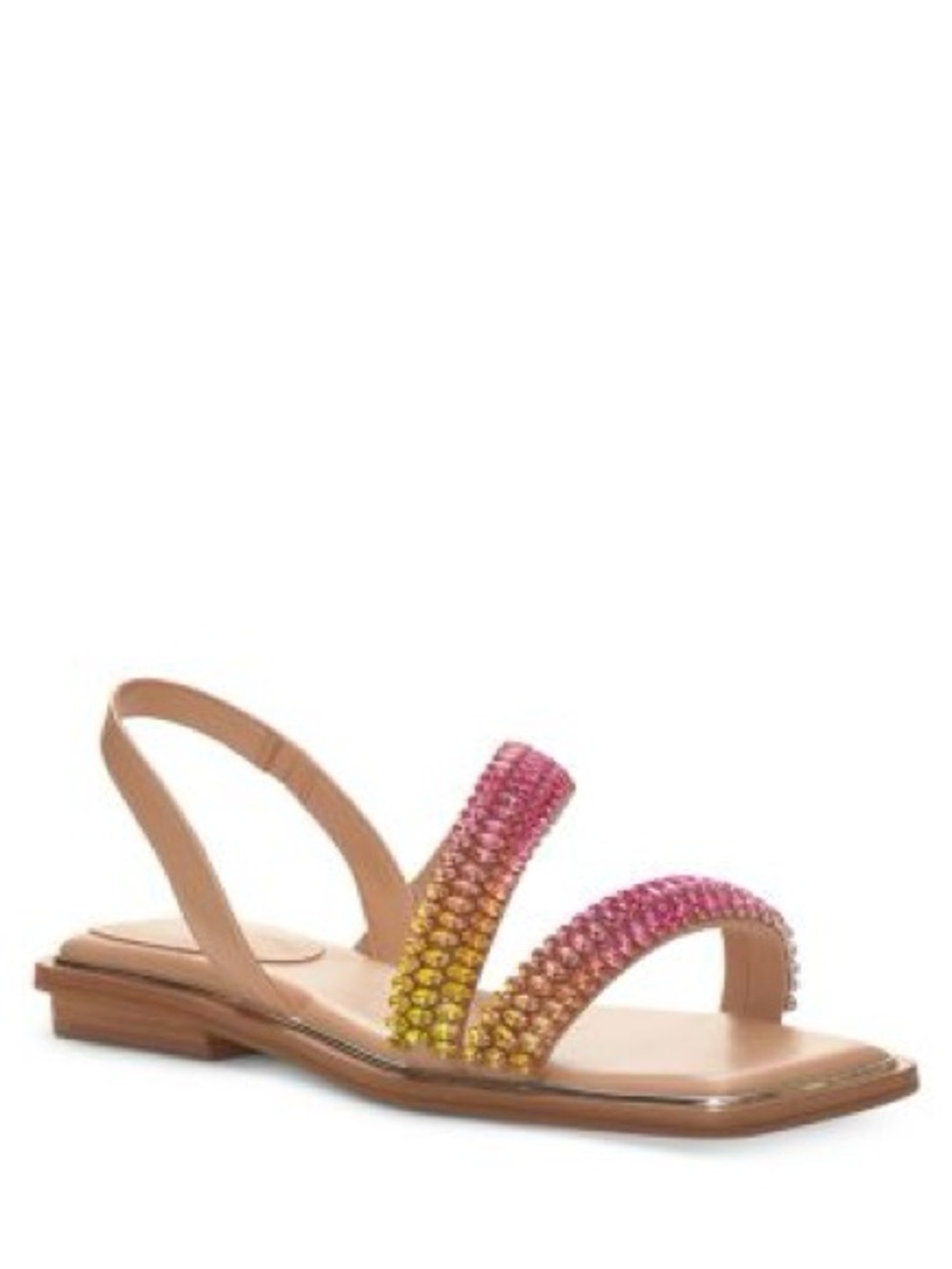 New Vince Camuto Slingback Pink Yellow Sandals Size 6.5